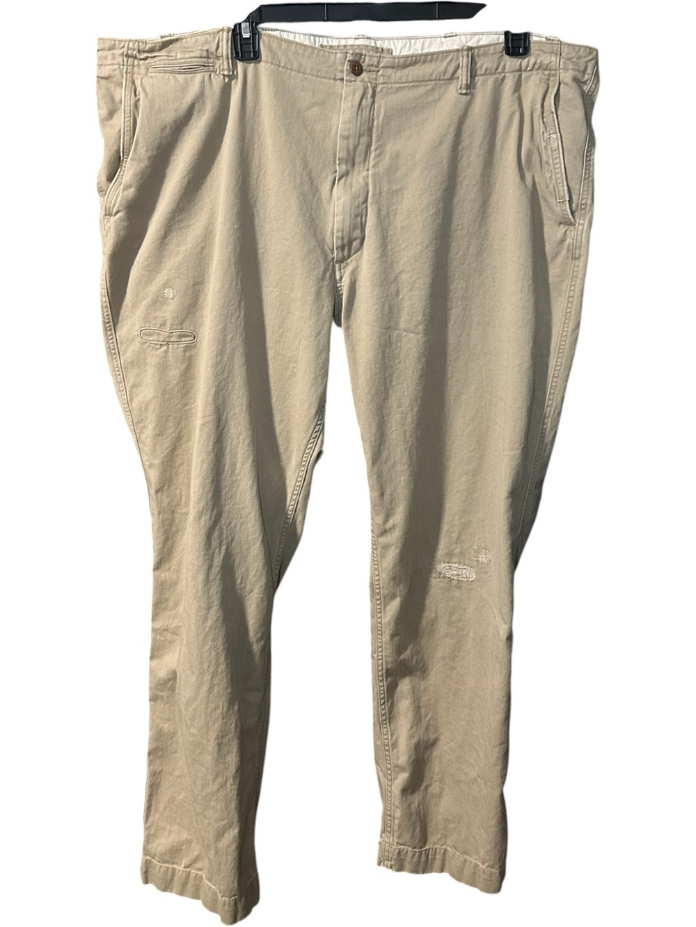 Polo Ralph Lauren Distressed Repaired Chino Pants Classic Fit Tan Size 46B / 34